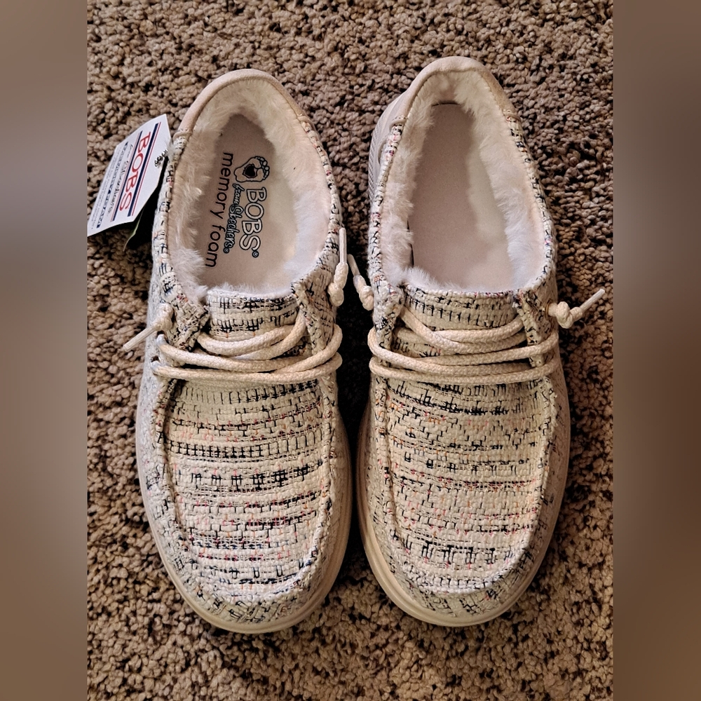 Skechers Bobs Skipper - Tweed Wallabee trainers Size 5.5 - Picture 3 of 9